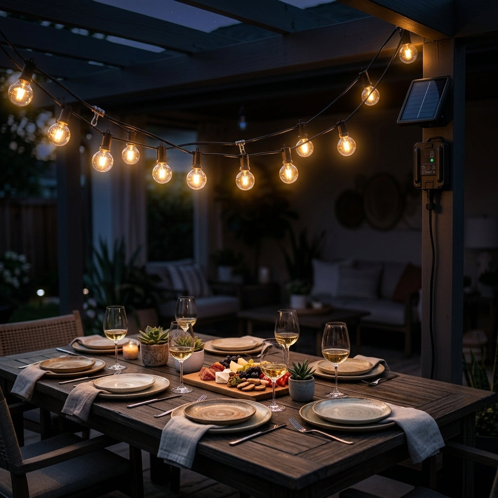 G40 Globe LED String Lights | Outdoor Waterproof Patio Lights with Remote
